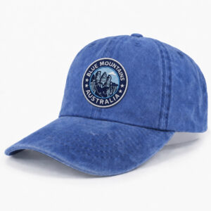 Blue Mountain Blue Logo Washed Cotton Cap