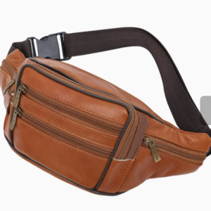 Leather Waist Bag Bum Bag Fanny Pack Belt Bag Travel Hiking Unisex