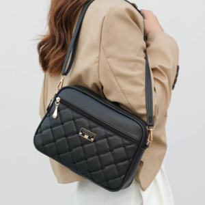 Women PU Solid Color Crossbody Shoulder Bag