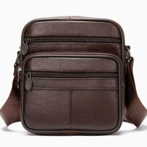Mens Crossbody Bags Genuine Leather Business Shoulder Messager Handbag