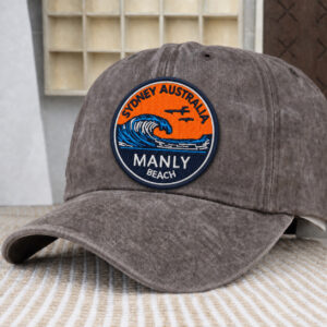 Manly Beach Logo Stone Wash Cap