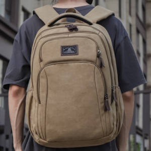 Large Capacity Multi Pockets Back Pack Canvas