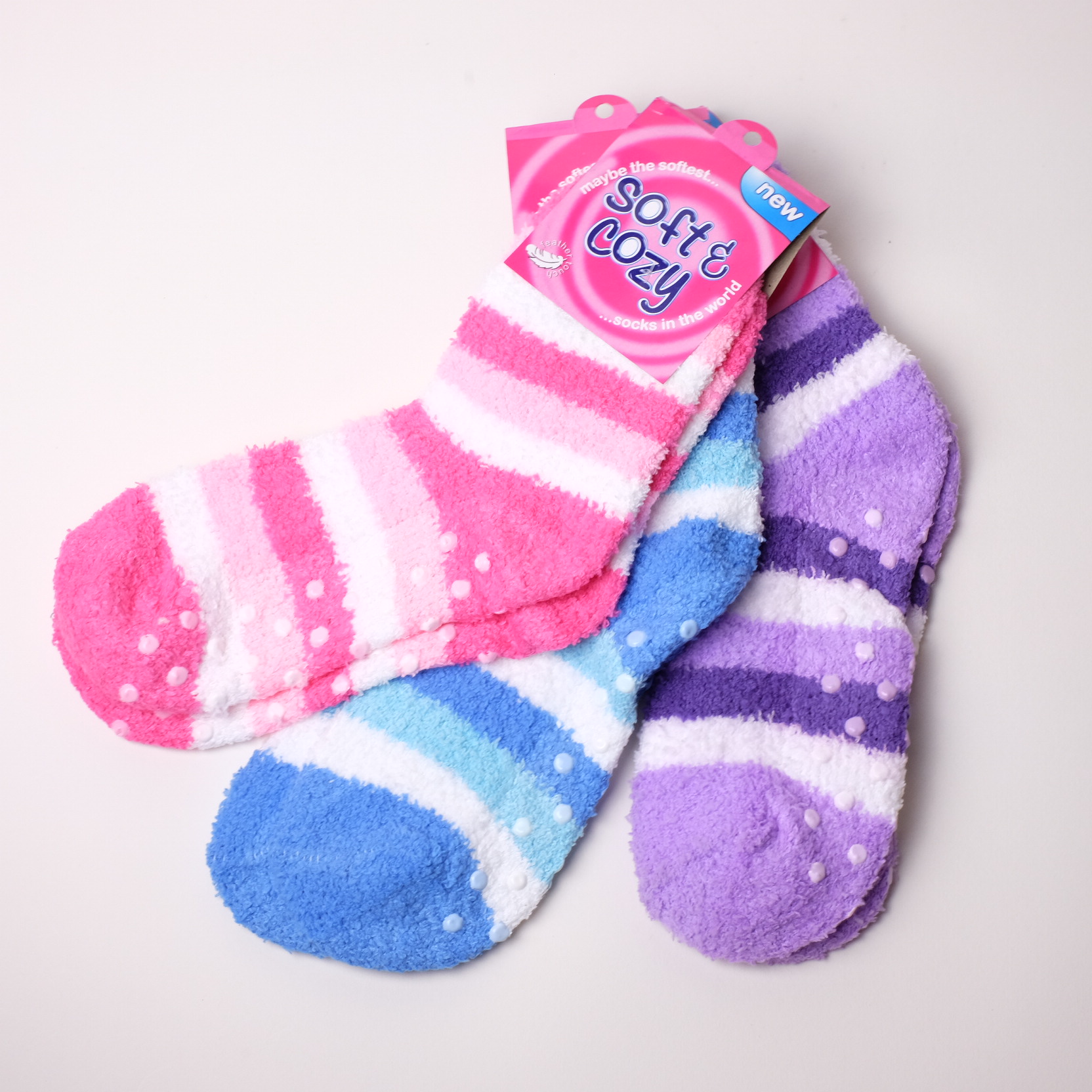 WOMENS Non Slip Grip Winter Home Bed Socks